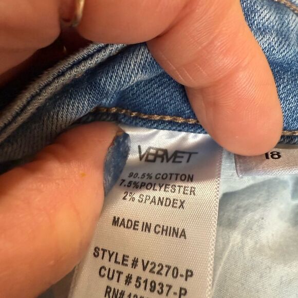 Vervet by Flying Monkey Blue Distressed Boyfriend Jeans - Picture 8 of 10